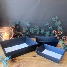 Premium Black Card board Gift Trays Box Hamper Basket Kraft Empty Large Small