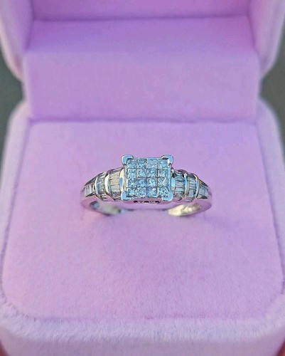 9ct white gold - white, 1.00ct
