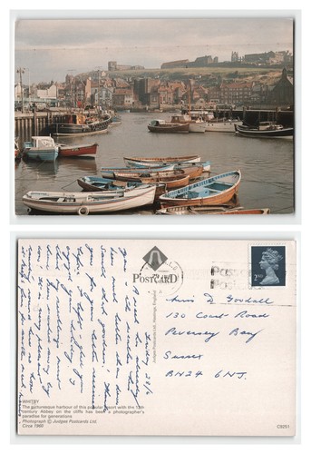 Postcard whitby harbour - postcard,