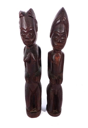 Pair vintage hand carved - pair,