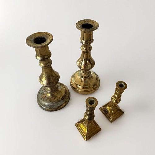Vintage candle holders brass - vintage,