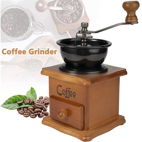 Manual wooden coffee grinder - manual,