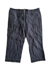 Vintage Nike Black Cargo Capri Pants Womens Silver tag Streetwear