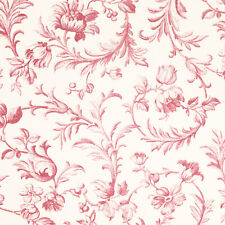 Genuine Laura Ashley Ironwork Scroll Cranberry Curtain & Upholstery Fabric