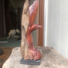Eagle hand carving African from Zimbabwe in excellent condition 11.5in