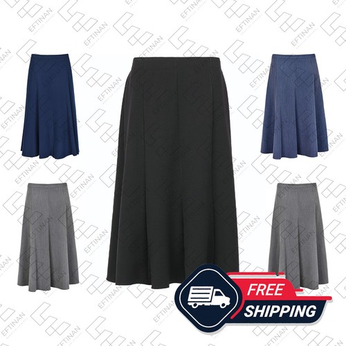 Ladies half elasticated waist - elasticated,