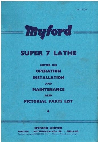 Myford super lathe 1978 - super, 7