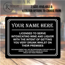 Funny personalised bar sign - funny,