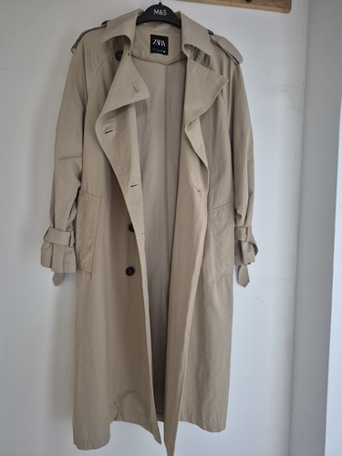 Zara beige belted oversized - beige,