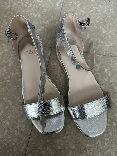Ladies sandals shoes silver - ladies,