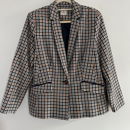 Woman tweed check blazer - tweed,