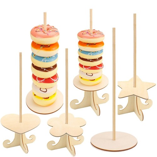 New wooden donut rack cute - wooden,