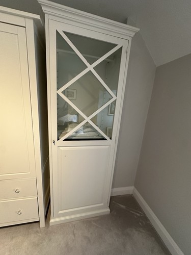 French painted glazed armoire