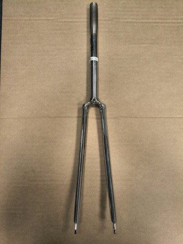 Curved chrome bicycle fork - chrome,