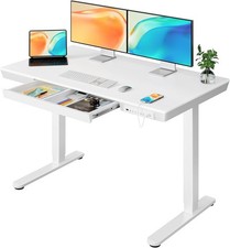 ErGear Electric Standing Height Adjustable Desk 120 x 60cm  Home Office Desk Whi