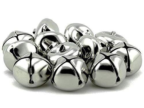 10x 25mm silver jingle - 10x, bells