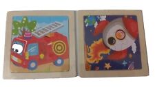 2Pcs 11x11 cm Kids Wooden