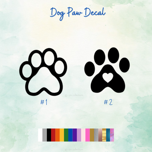 Paw sticker vinyl decal dog - vinyl,