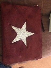 Red Metallic Clutch Bag