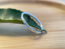 Hammered Sterling Silver Stacking Ring | Recycled Silver | Handmade in the UK