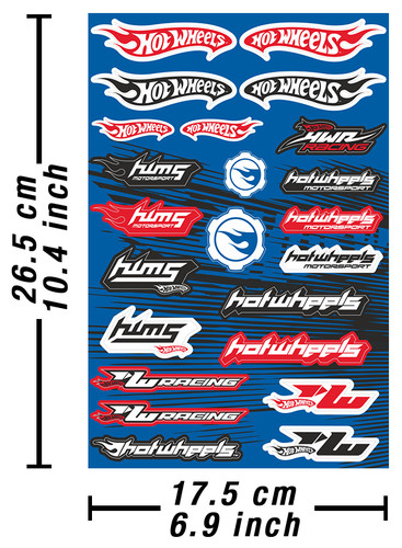 Hot wheels racing cars decal - hot,