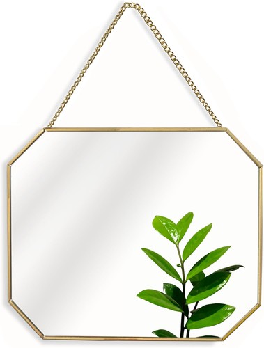 Rectangular gold metal - metal, framed