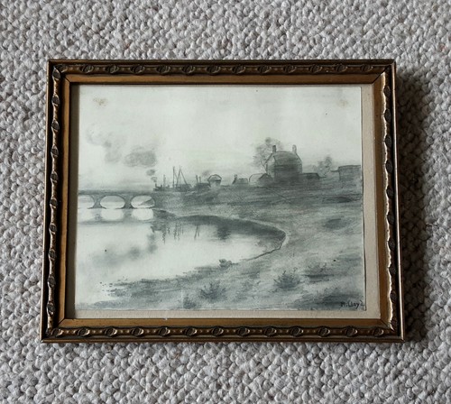 19th century pencil drawing - , by