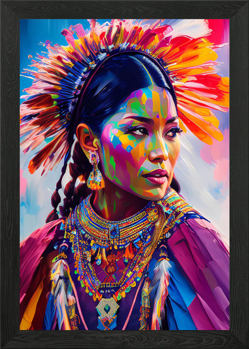 Native american art framed - native,