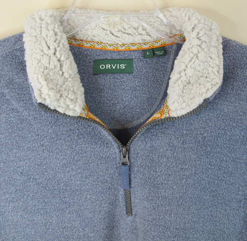 Orvis zip blue pullover - orvis,