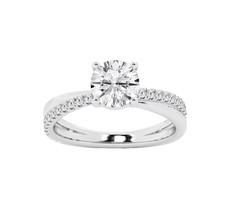 14K White Gold Lab Grown