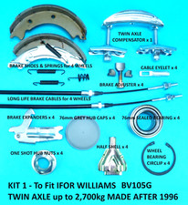 Brake Shoes, Cables, Bearings