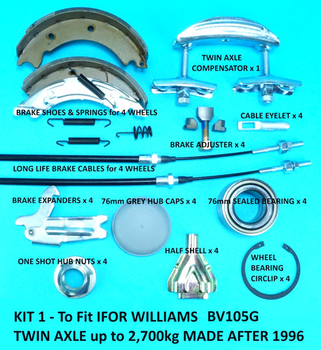 Brake shoes cables bearings - brake, shoes,