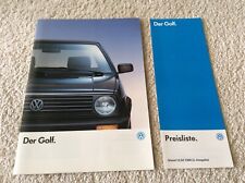 Der Golf 1990 German Car Sales Brochure + Pricelist GTi GTi 16V GTi G60 syncro
