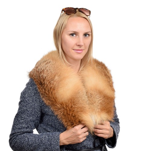 Genuine red fox fur collar - genuine,