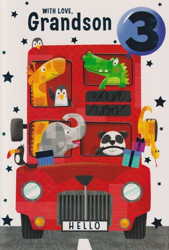 Grandson 3rd birthday greeting - 3rd,