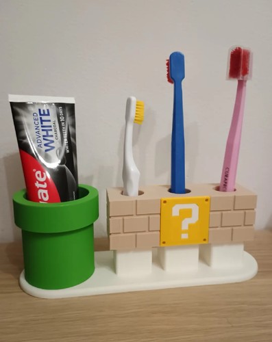 Super mario toothbrush holder - super,