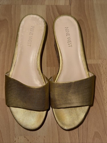 Nine west gold metallic cork - nine,