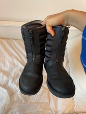 UGG Australia 1013292 Zaire Black Nubuck & Nylon Boots Shoes