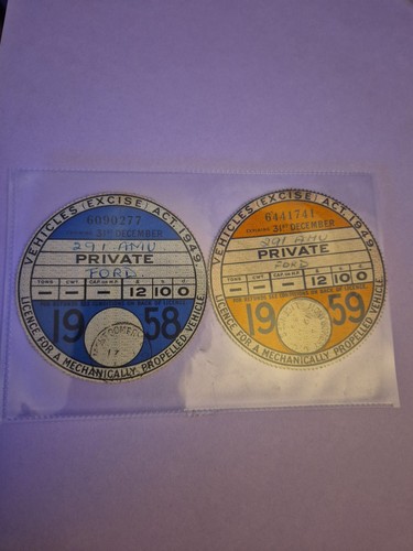 Used tax discs - used, dec