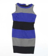 J taylor Womens Blue Polyester Blend Pencil Dress Size 4