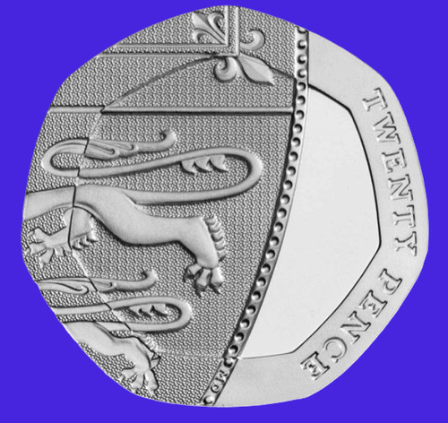 20p coin royal shield arms - shield, of