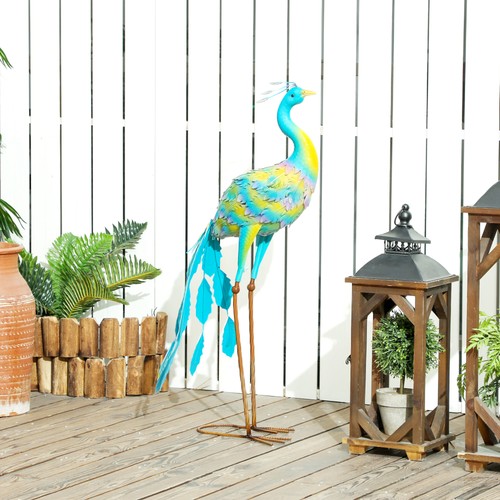 Peacock garden statue - peacock,