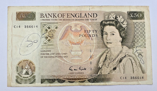 Bank england old fifty - bank,