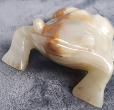 Onyx Marble Frog Ornament 5"
