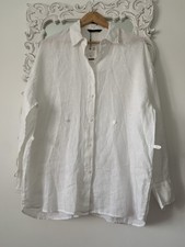 Zara White Long Sleeve Blouse