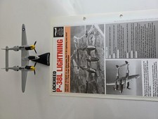 Lockhead P-38 Lightning 1:115 Aircraft of Aces Del Prado Model & Data Card