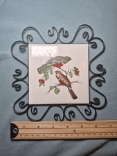 Vintage Ceramic Bird Tile Wall