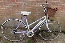 Retro 80's Raleigh Lulu lady's town bike with basket, 20" M/L frame, 6 spd, 700c