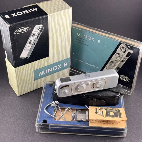 Boxed minox camera - b,