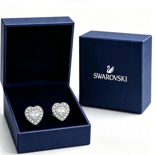 Swarovski angelic heart - swarovski, studs